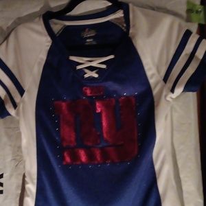 Never worn NY Giants top with sequins